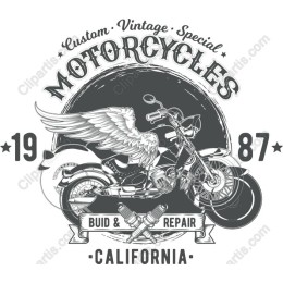 Vintage Motorcycle with Wings - Custom Build & Repair