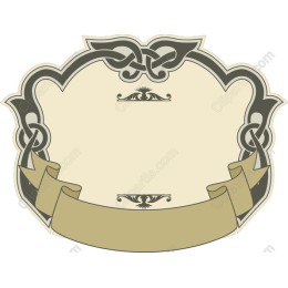Vintage Frame Ornament with Ribbon Banner