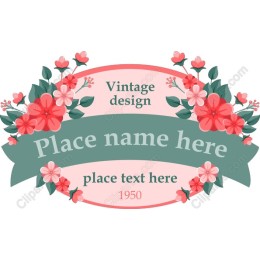 Vintage Floral Banner