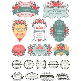 Vintage Floral Clipart Set - Elegant