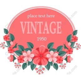 Vintage Floral Badge