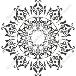 Exquisite Black and White Floral Mandala