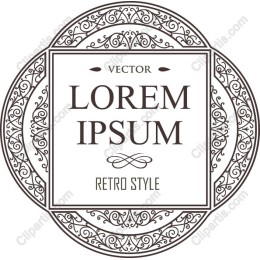 Vintage Lorem Ipsum Retro Style Frame
