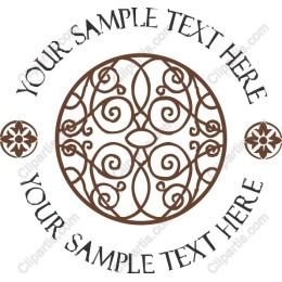Elegant Circle Decorative with Customizable Text