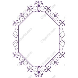 Elegant Octagonal Floral Frame