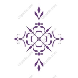 Elegant Purple Floral Ornament