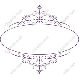 Ornate Decorative Frame in Purple