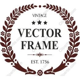 Vintage Frame with Floral Motifs