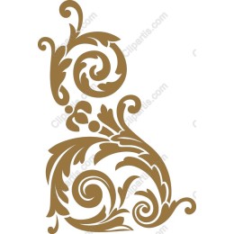 Elegant Gold Swirl Ornament