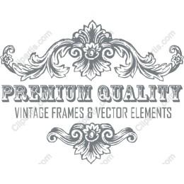 Premium Vintage Floral Frame