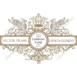 Elegant Vintage Frame with Griffins