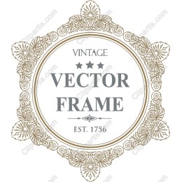 Vintage Frame with Floral Details