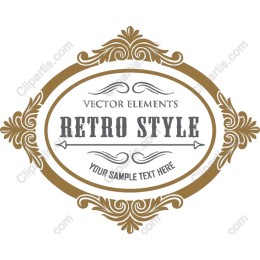 Retro Style Elements - Ornate Floral Frame