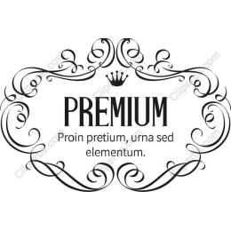 Premium: Elegant Flourishes with Crown Motif