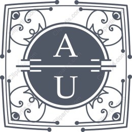 Elegant A U Monogram