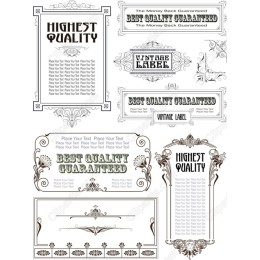 Vintage Bundle - Elegant Labels & Frames Set
