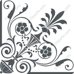 Floral Corner Decorative