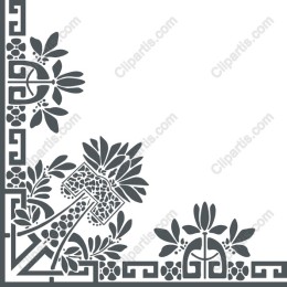 Floral Corner Elegance Clipart