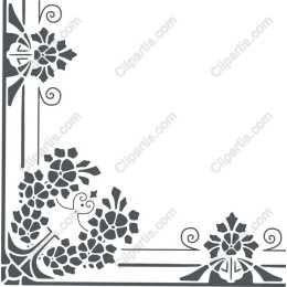 Floral Corner Frame