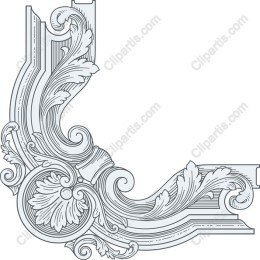 Elegant Floral Corner Ornament