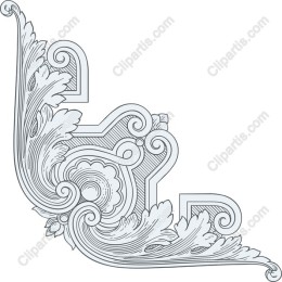 Elegant Floral Corner Ornament