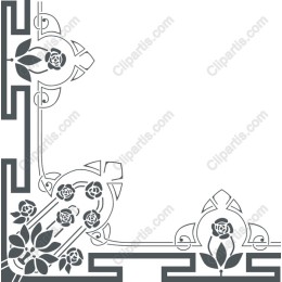 Elegant Floral Corner Frame
