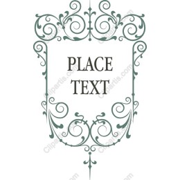 Ornate Vintage Decorative with Customizable Text