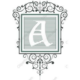 Ornate A Monogram