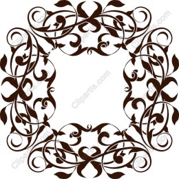 Ornate Leafy Frame Clipart
