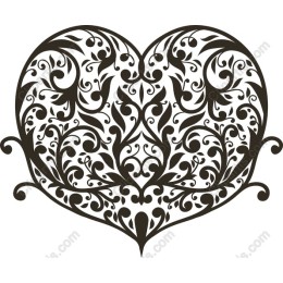 Ornate Floral Heart