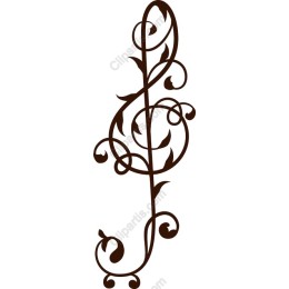 Treble Clef Floral