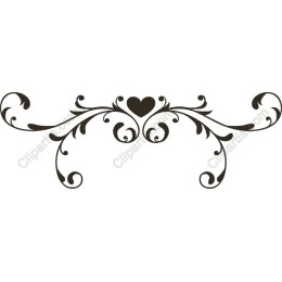 Elegant Heart Flourish Decorative