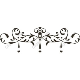 Elegant Black Floral Vine
