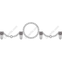 Ornate Floral and Geometric Border