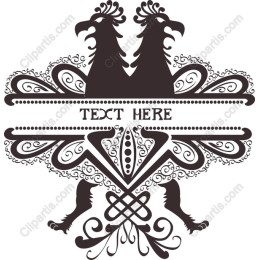 Ornate Rooster with Customizable Text