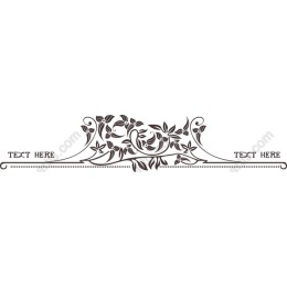 Elegant Floral Ornament with Custom Text Areas