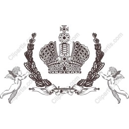 Regal Crown with Cherubs