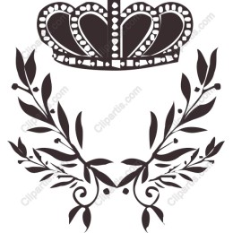 Royal Crown with Botanical Flourish
