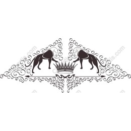 Regal Horses and Crown