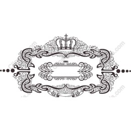 Vintage Ornamental Frame with Crown