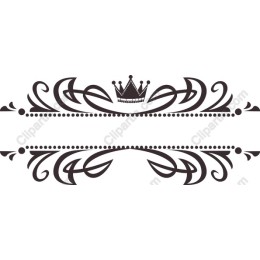 Elegant Ornamental Crown Border