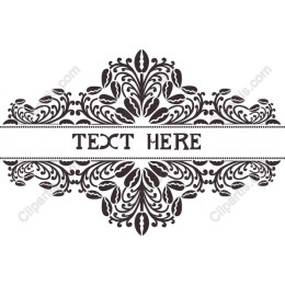 Ornate Floral Frame with Text Placeholder
