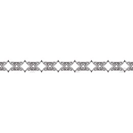 Black and White Ornamental Border