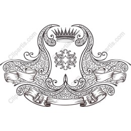 Regal Ornate Crest with Crown