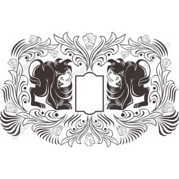 Majestic Lion with Floral Details