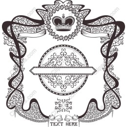Elegant Crown & Floral Decorative Frame