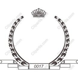 Elegant Laurel Wreath with Crown and Ribbon