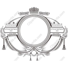 Elegant Vintage Ornate Frame with Customizable Text Areas