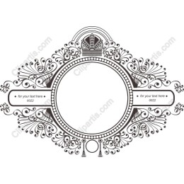 Ornate Crown Frame - Customizable Elegant