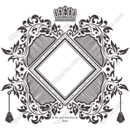 Ornate Royal Frame with Crown